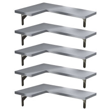 Rustieke Wandplanken van Paulowniahout voor Slaapkamer, Woonkamer, Keuken, Wasruimte, Zwevende Hoekplank voor Opbergruimte, 5 Stuks