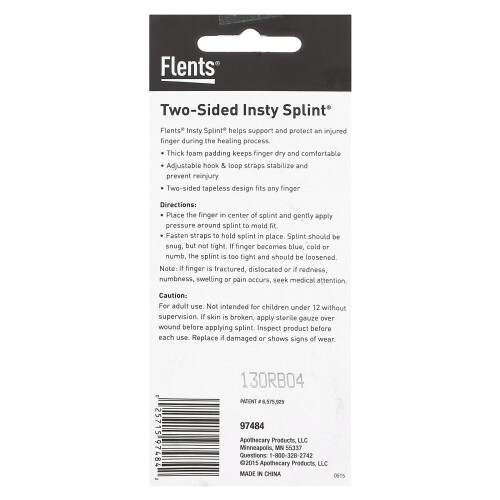 Flents, Two-Sided Insty Splint, L, 1 Finger Splint 1