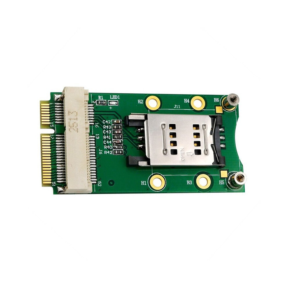 Pcie To Pci Express + Sim Card Slot Adapter Card Riser With Led For 3G/4G Wwan Lte Gps Pci-E Module 4714149371216