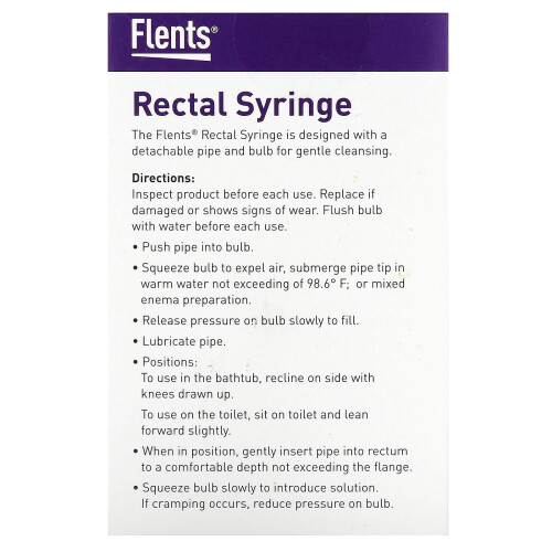 Flents, Rectal Syringe, 8 fl oz (237 ml) 1