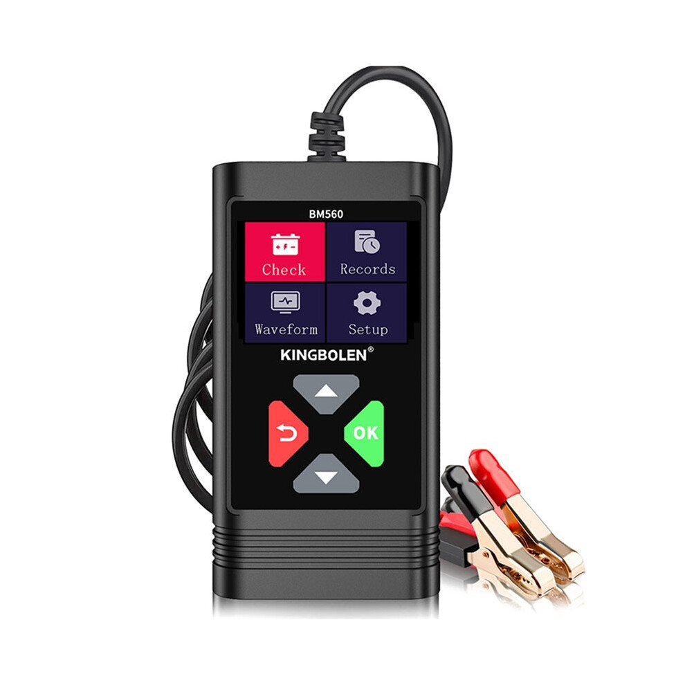 Kingbolen Bm560 Car Battery Tester 6V 12V Automotive-Test Tools Car Health Exam Reversible Access Clip Voltmeter Analyzer Saudism
