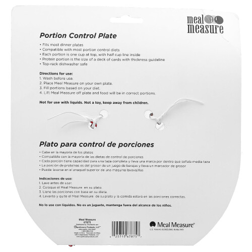 Flents, Meal Measure, Portion Control Plate, Red, 1 Count 1