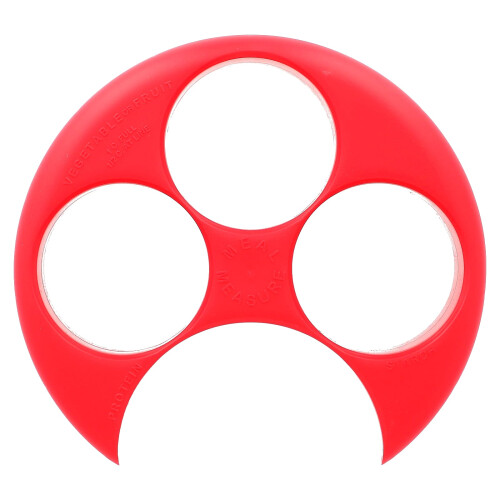 Flents, Meal Measure, Portion Control Plate, Red, 1 Count 2