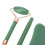 3 pezzi Jadestone Roller Gua Sha a forma di lingotto verde 9