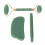 3 pezzi Jadestone Roller Gua Sha a forma di lingotto verde 15