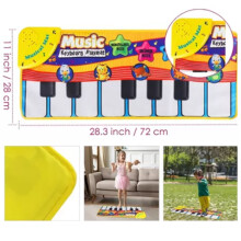 Musikmatte Kinder 70x30cm mit 5 Tiergeräuschen