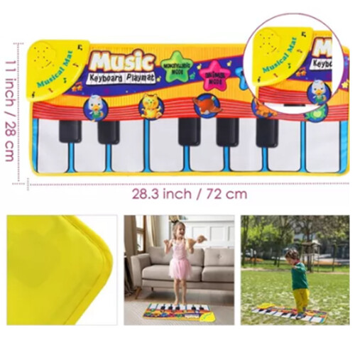Musikmatte Kinder 70x30cm mit 5 Tiergeräuschen