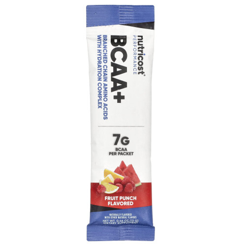 Nutricost, Performance, BCAA+, Φρούτα Ποντσί, 20 Packets, 0.5 oz (13 g) Each 2