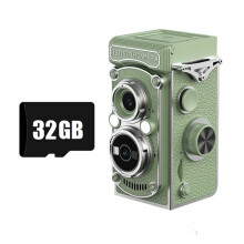 Vintage Digital Camera Dual Lens 5MP 1080P FHD Video Vlogging Portable Retro Camera with Flash 32G B