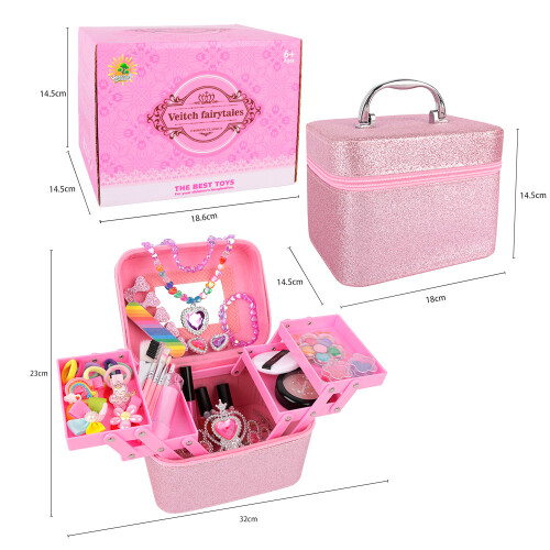 Princess 48 pièces ABS kit de maquillage multicolore pour filles 2