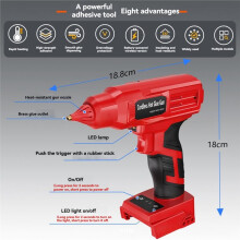 For 20V Cordless Hot Glue Gun Temperature Adjustable with Digital Display Heavy Duty Glue Gun for DIY Crafts