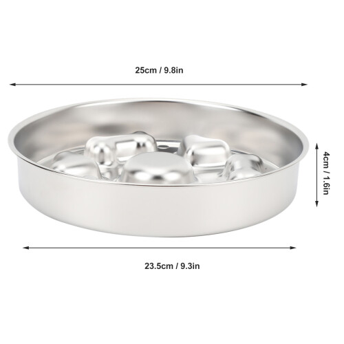 2 Stück Langsamfutternäpfe für Hunde, Edelstahl, 25x4cm 1