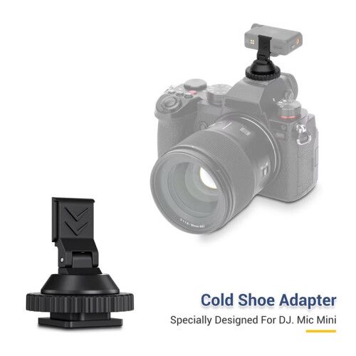 Foldable Cold Shoe Adapter for  Mic  with 1/4-20 Angle Adjustable Adapter for DSLR Camera Video Recording 1