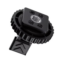 Foldable Cold Shoe Adapter for Mic with 1/4-20 Angle Adjustable Adapter for DSLR Camera Video Recording