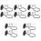 10Sets Baseball Wandhalter Metall Vielseitiger Ballhalter 5