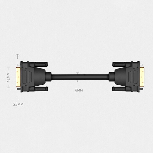 Cable DVI macho a macho 24+1 pines, 1 m, DV1, dorado 1