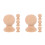 8Pcs Versatile Wood Finials Stair Post Caps Decorative Beige Craft 6