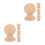 8Pcs Versatile Wood Finials Stair Post Caps Decorative Beige Craft 7