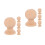 8Pcs Versatile Wood Finials Stair Post Caps Decorative Beige Craft 8