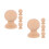 8Pcs Versatile Wood Finials Stair Post Caps Decorative Beige Craft 9