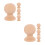 8Pcs Versatile Wood Finials Stair Post Caps Decorative Beige Craft 10