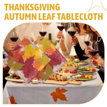 Thanksgiving Autumn Leaf Bordsduk Autumn Maple Leaf Bordsduk VattentäT RektanguläR Plastduk