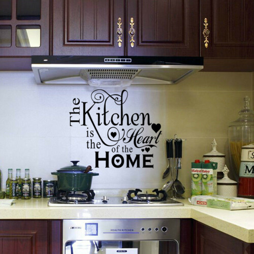Vinyl Kitchen Rules Room Decor Art Quote Wall Decal Stickers Removable Mural DIY 1