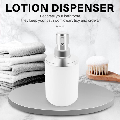 4 Pcs Plastic Bathroom Accessory Set,Bath Toilet Brush Accessories Set with Toothbrush Holder,Toothbrush Cup(White) 1
