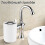 4 Pcs Plastic Bathroom Accessory Set,Bath Toilet Brush Accessories Set with Toothbrush Holder,Toothbrush Cup(White) 3