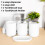 4 Pcs Plastic Bathroom Accessory Set,Bath Toilet Brush Accessories Set with Toothbrush Holder,Toothbrush Cup(White) 7