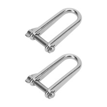 Gancio a D resistente 8 mm in acciaio inossidabile 316 di grado marino per barche e camper, 2 pezzi
