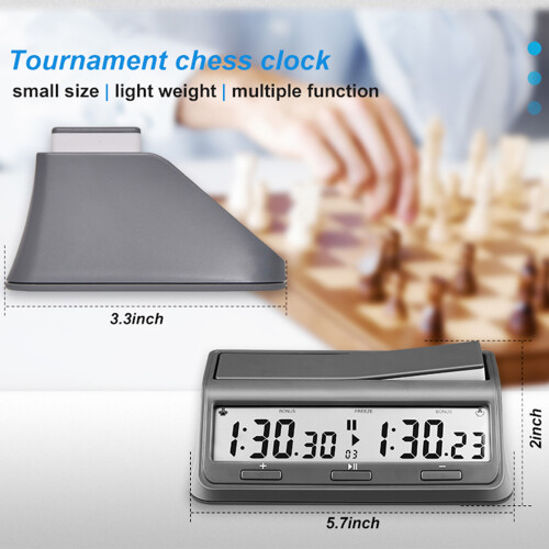 Timer Digitale Scacchi LEAP, 37 Preset, Compatto 142x83x42mm 1