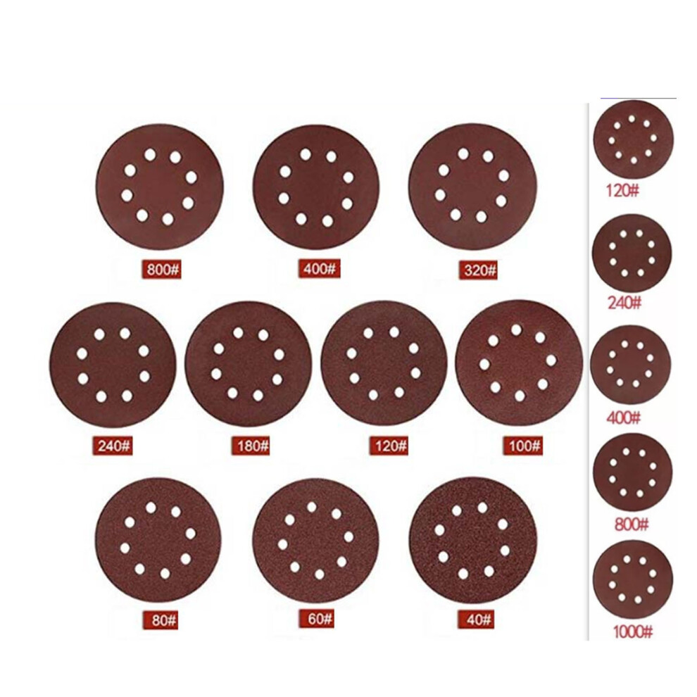 Sanding Discs For Orbital Sanders Thick Paper Backing Resin Bonded Heat Resistance Aluminum Oxide Abrasive Grain Industrial Quality Hook And Loop 9180479418399