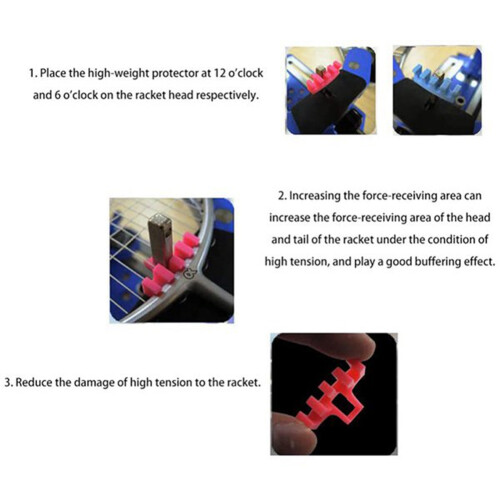 1Pcs Badminton Stringing Machine Tool Racket Load Spreader Adapter Universal Protector Attachment, 2