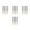 16Pcs Multi Color Bamboo Pencil Lengthener for Drawing Crayon Use 9