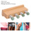 Peine de masaje rectangular con 4 cabezas Jadestone para raspado 4