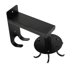Porta-utensili rotante con 6 ganci, nero 135x130x50 mm