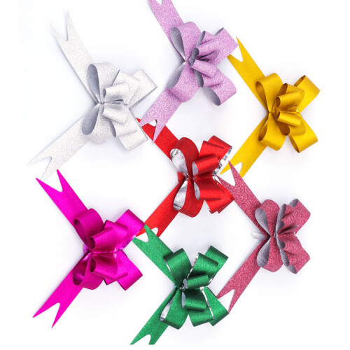 50pcs Pull Bows – Bright Mixed Coloured Ribbons 1