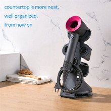 Hair Dryer Holder Compatible with Supersonic Hairdryer with Cable Organizer, Heavy Alloy Steel Stand, Piano Painting Surface