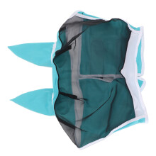 Atmungsaktives blauer Fliegen-Maske für Pferde, Rundmesh, UV-Schutz, Ohren, 42x35cm