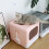 Cat Litter Box Enclosed Foldable PP UK 1