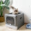 PP Enclosed Cat Litter Box Odourless Foldable Anti 5