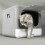 PP Enclosed Cat Litter Box Odourless Foldable Anti 9