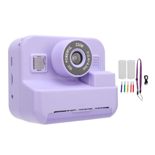 Caméra à impression instantanée 2,4 pouces violet 12 MP 32 Go 1