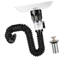 Expandable Stainless Steel Sink Drain Pipe, 32mm, 40-50cm