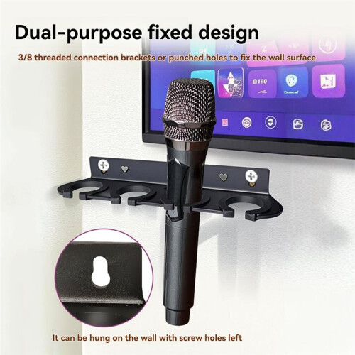 Multi Microphone Holder  to 4 Mics Portable Microphone Storage Stand Mic Stand Tray for Handheld Dynamic Wireless Mics 2