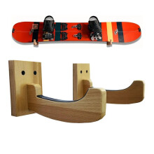 2pcs Wall-Mounted Wooden Surfboard Rack Ideal for Ski, Snowboard & Surfing Gear Storage
