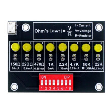 Kit di Esercitazione per La Saldatura Fai da Te, Test di Corrente Della Legge di Ohm, Laboratorio Didattico Elettronico, Scheda di Esercitazione per