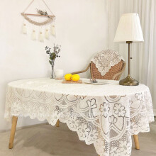 Vintage Lace Tablecloth 90x90cm Soft Romantic Exquisite Craftsmanship