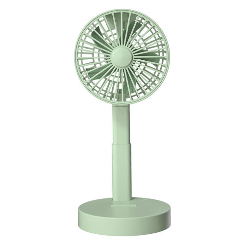 Foldable Portable USB Fan 3 Speeds, 500mAh, 9.6cm, Green